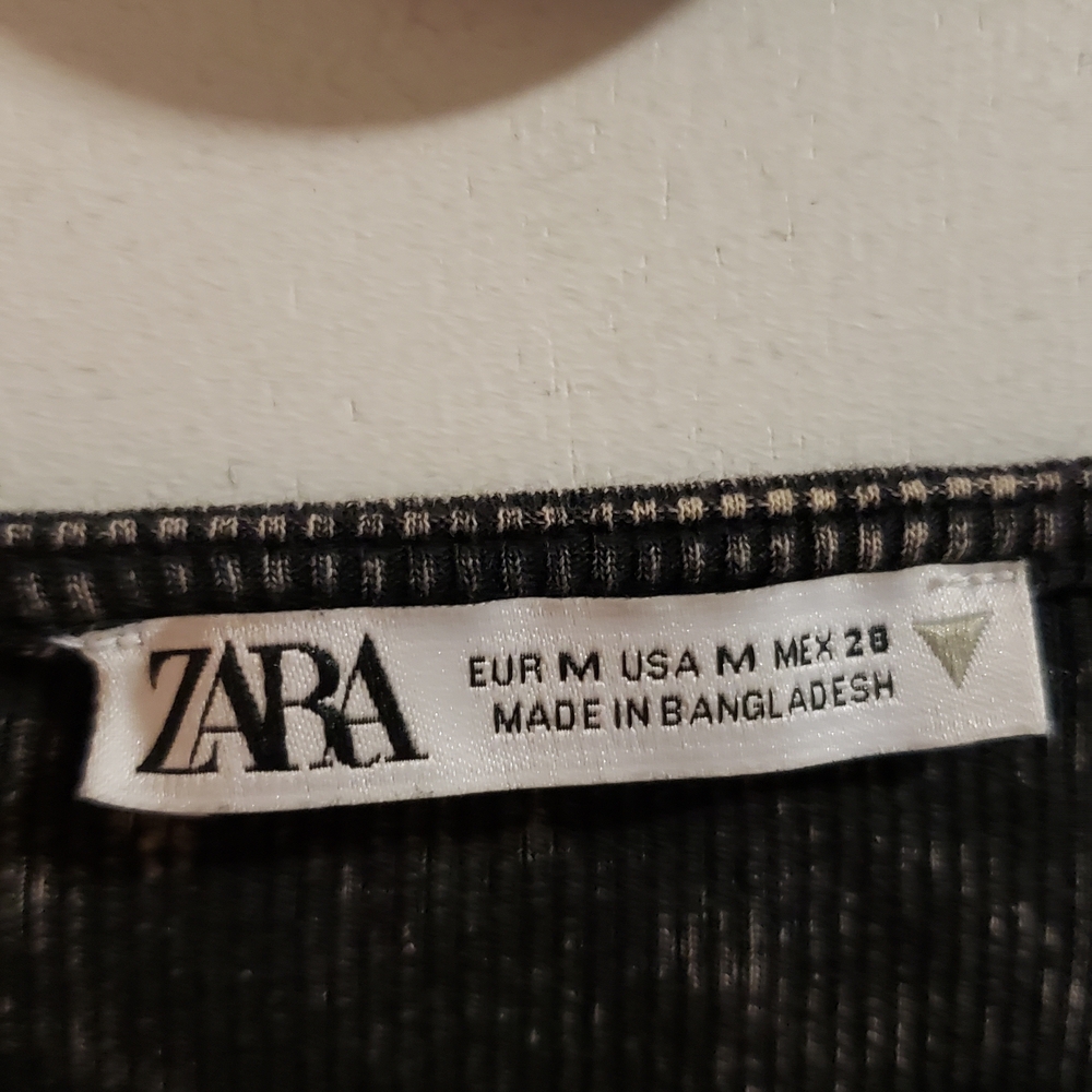 Zara Charcoal Long Sleeve Bodysuit - Picture 3 of 4